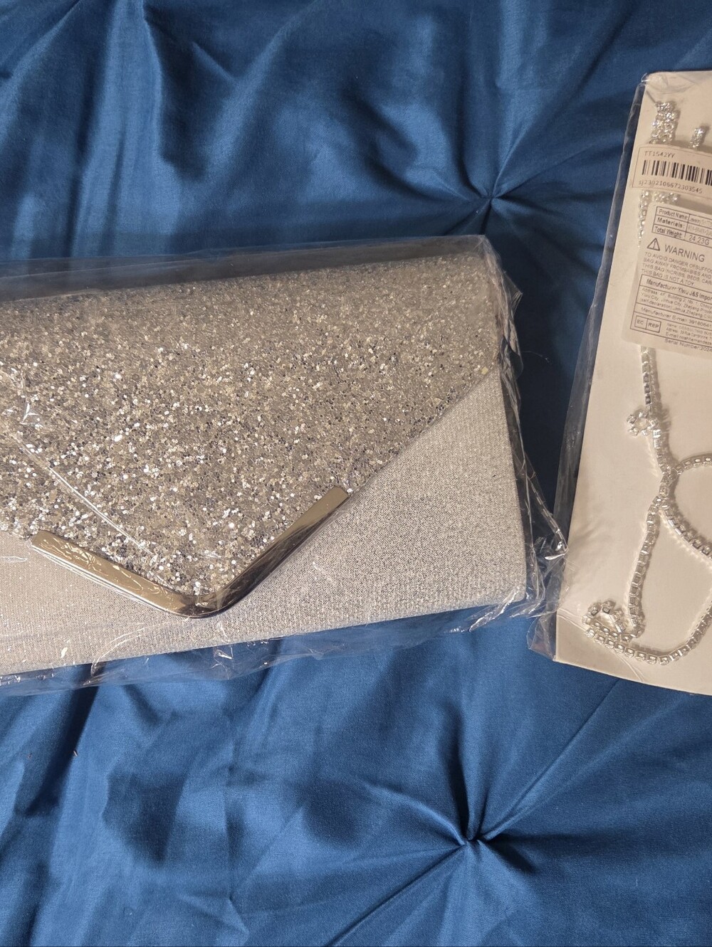 Sparkle Envelope Clutch (Bonus Necklace/earring Set)